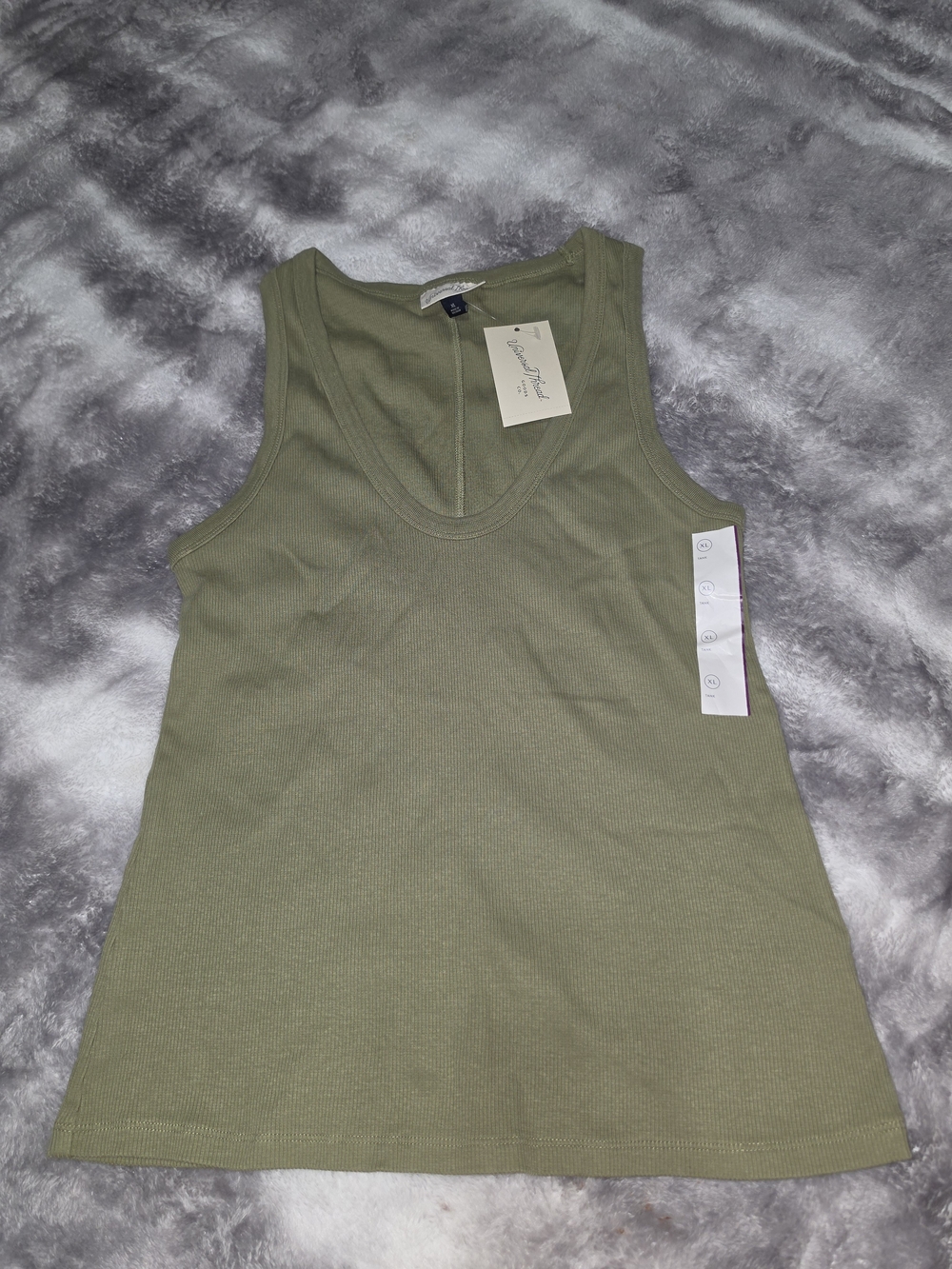 Universal Thread Olive Green Ribbed Tank Top